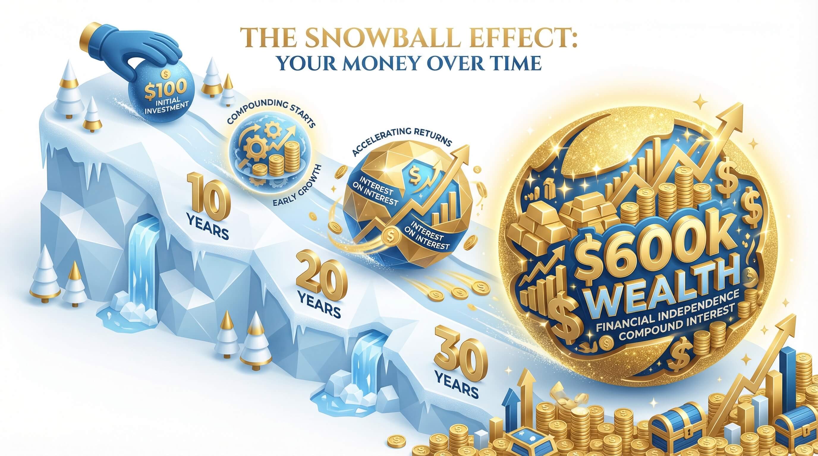Rent vs Buy Math Infographic: Hidden costs of owning vs investing liquidity. Compound Interest Math