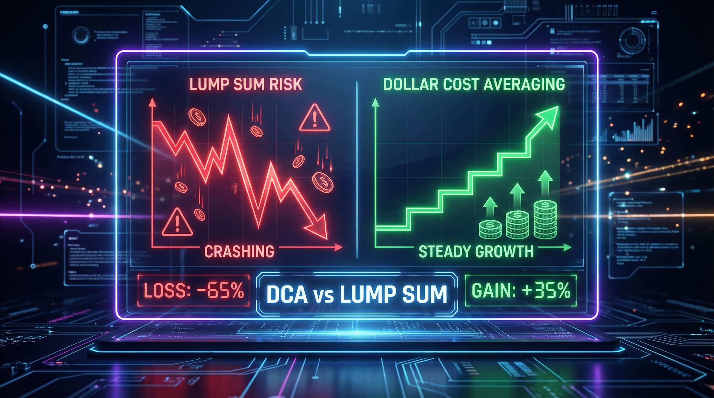 Dollar Cost Averaging Calculator Graph Comparison