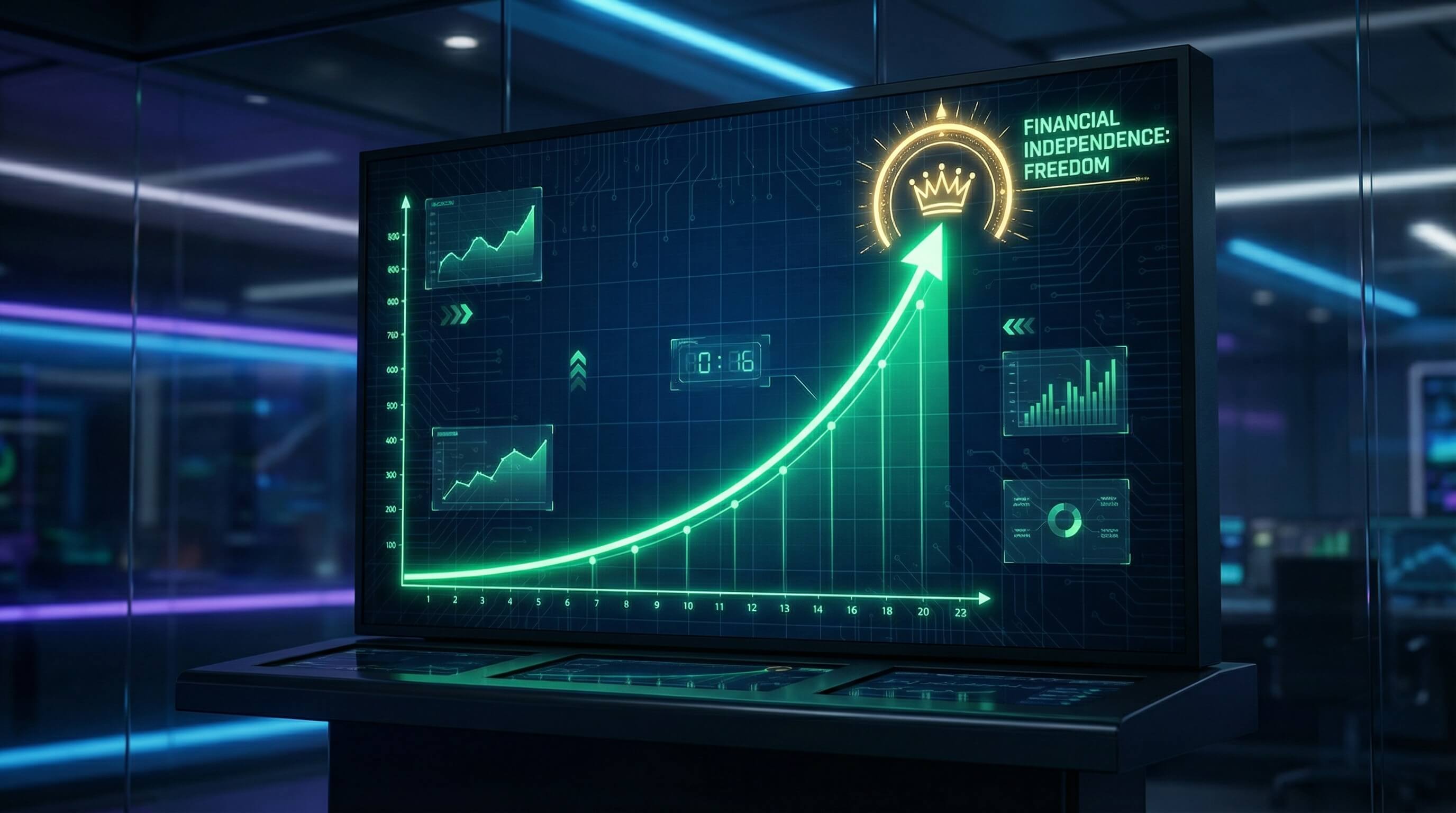 FIRE Calculator Graph showing net worth growth